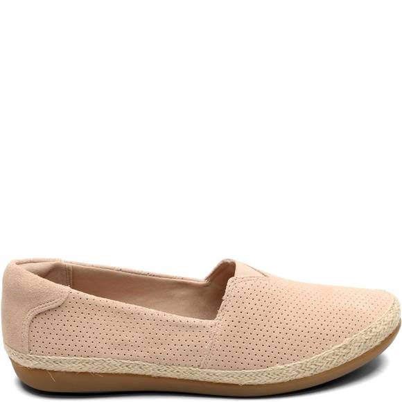 NEW CLARKS women's danelly sky loafer flat in blush suede - Picture 1 of 6